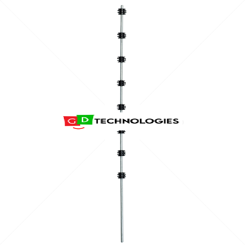 Nemtek Fence Pole - 8Line Round Bar Galvanised PC BB ER-8GBPC