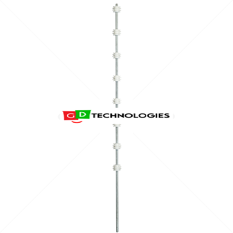 Nemtek Fence Pole - 8Line Round Bar Galvanised PC WB ER-8GWPC