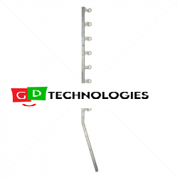 Nemtek Fence Pole - 8Line SQ Tube Jurassic Galv Angled Slotted WB ESQJ-8HDWAS