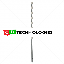 Nemtek Fence Pole - 8Line SQ Tube Jurassic Galv Angled Slotted WB ESQJ-8HDWAS