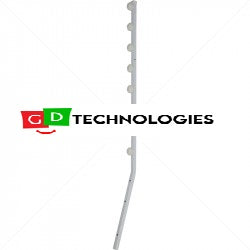 Nemtek Fence Pole - 8Line Square Tube Angled White ESQ-8WA