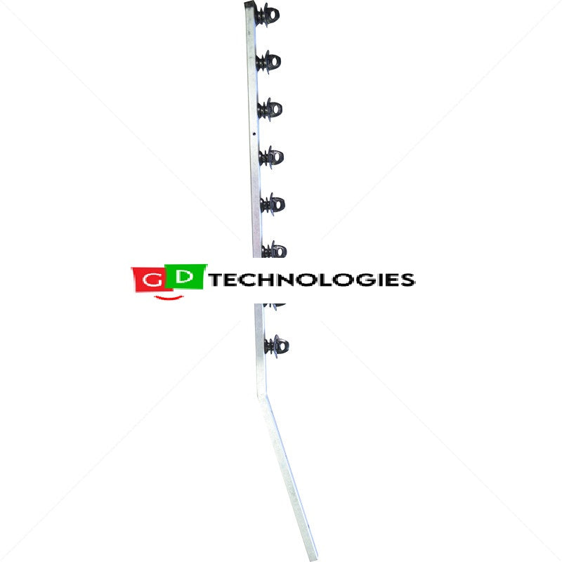Nemtek Fence Pole - 8Line Square Tube Jurassic Galvanised Angled BB ESQJ-8HDBAS