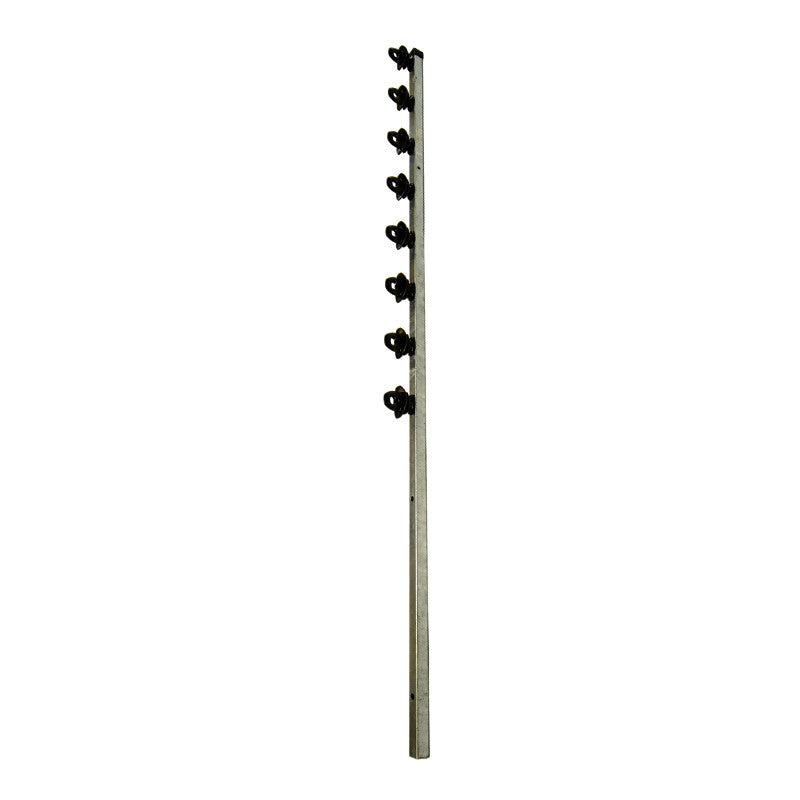 Nemtek Fence Pole - 8Line Square Tube Jurassic Galvanised Straight BB ESQJ-8HDBSS