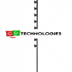 Nemtek Fence Pole - 8Line Square Tube Straight Black Shield Insulator ESQS-8BS