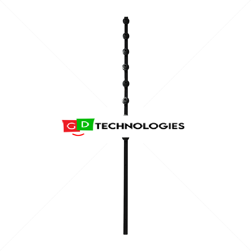 Nemtek Fence Pole - 8Line Square Tube Straight Black ESQ-8BF