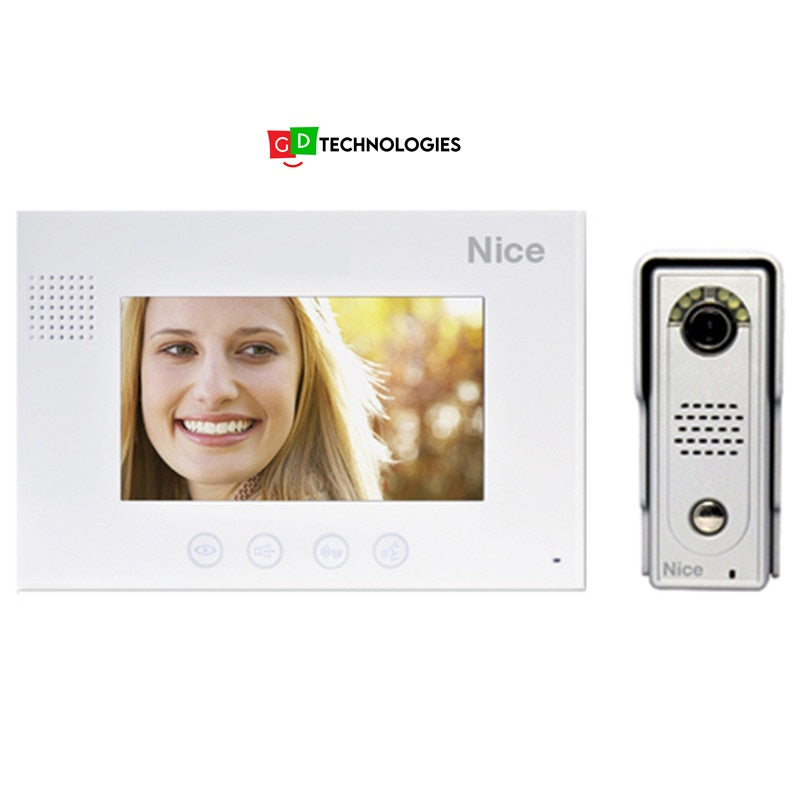 NICE 7" COLOUR VIDEO INTERCOM KIT INCL DIE CAST ALUMINIUM GATE STATION