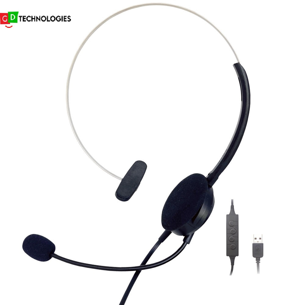 Single-Sided USB Headset with Flexible Mic