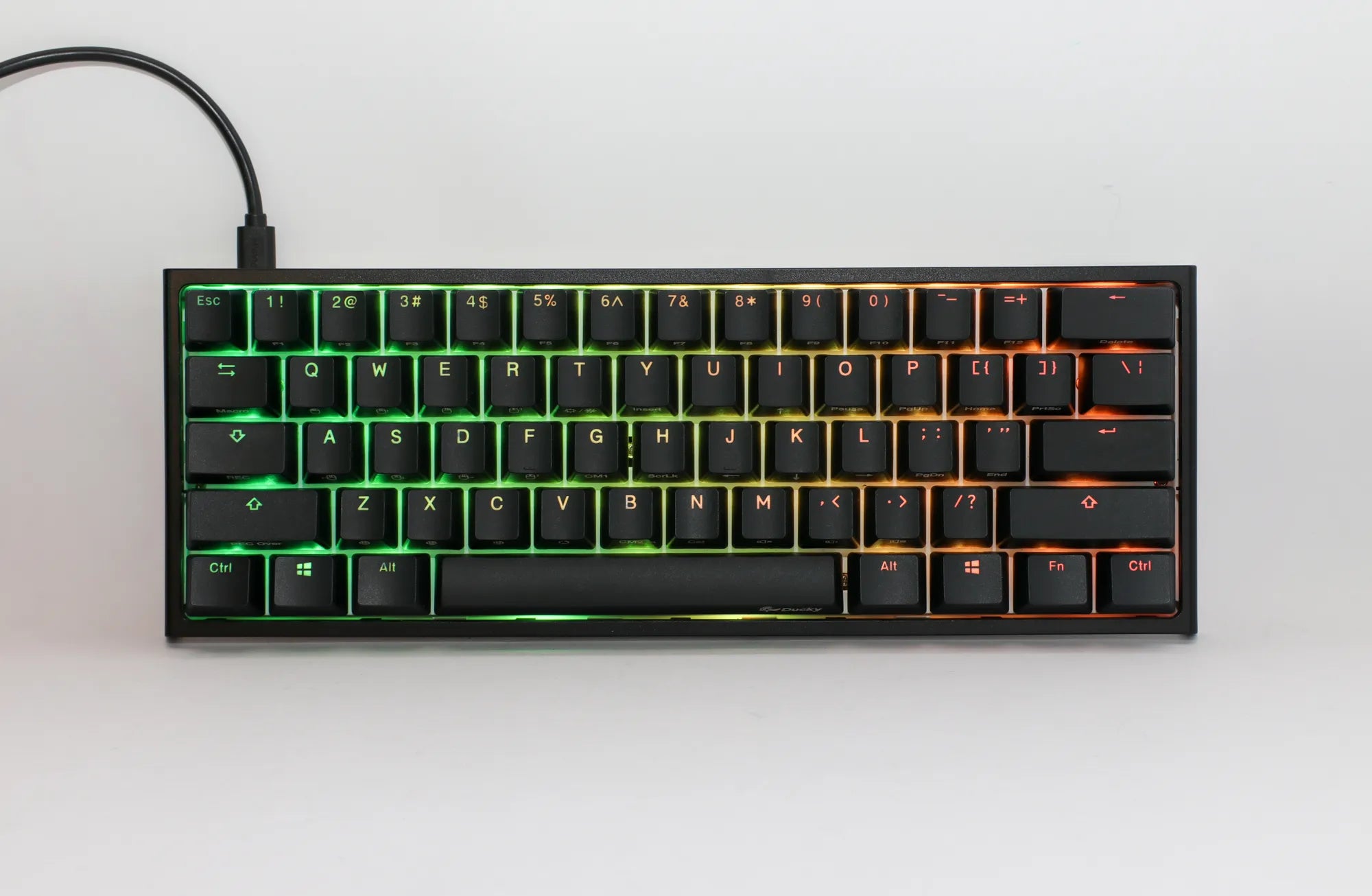 Ducky Keyboard One 2 Pro 60% Mechanical Keyboard; RGB; PBT Double Shot Keycaps - Cherry Blue .