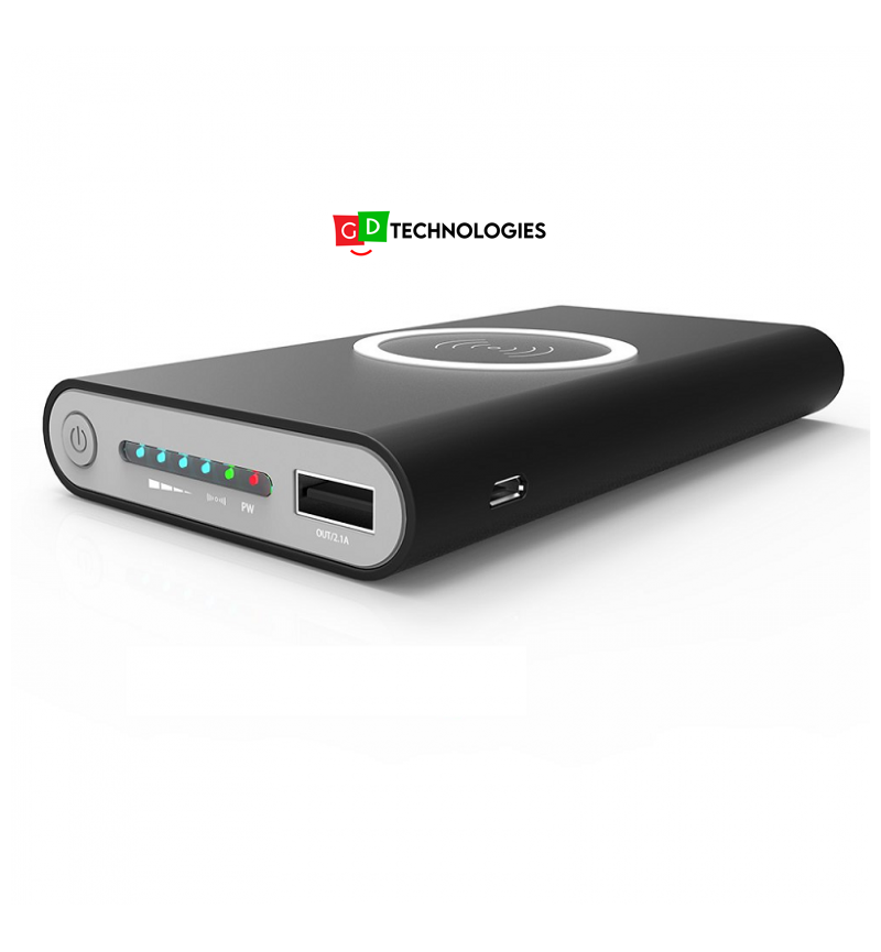 MICROWORLD Qi WIRELESS CHARGER AND POWERBANK