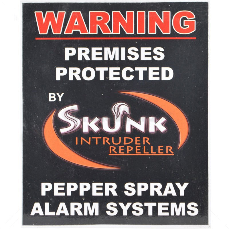 Pepper Gas Skunk Warning Sign