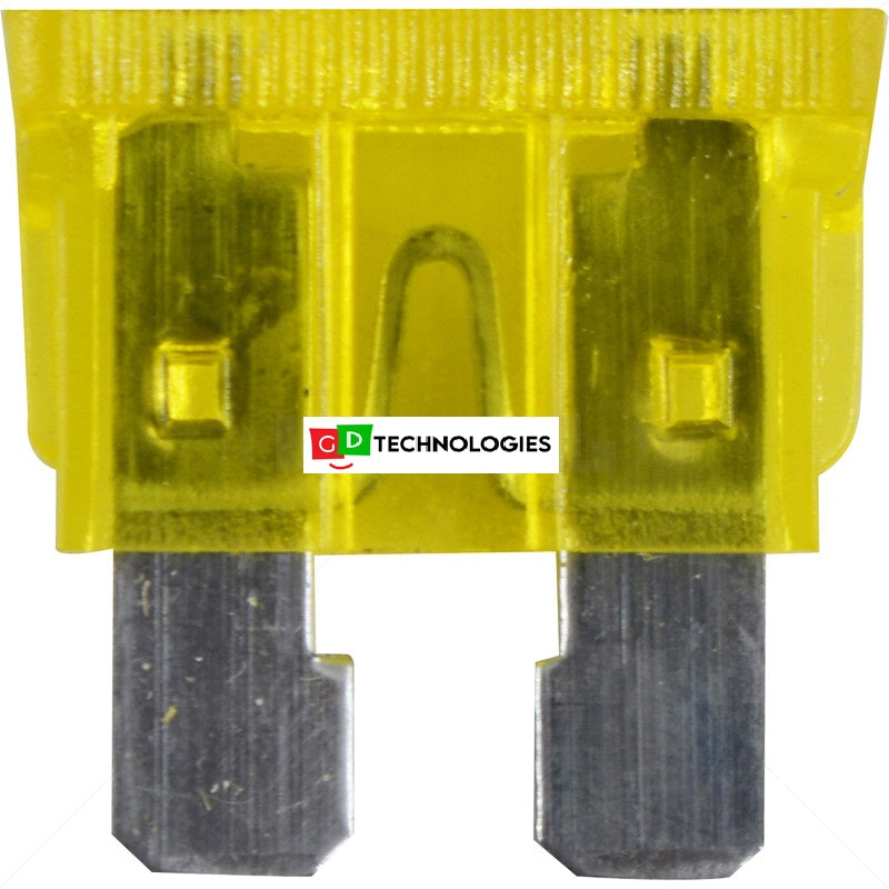 PLUG-IN Blade Fuse for 20A Hansa Speedo and ET Drive 500 / 600 V2 Yellow (20 Pack)