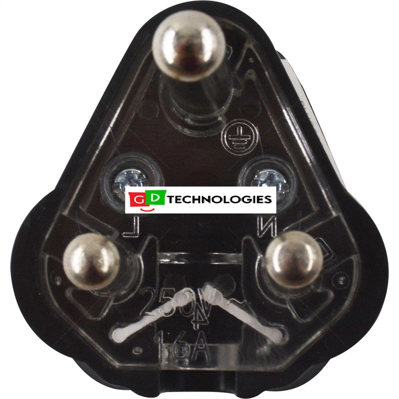 PLUG TOP - 15A RUBBER BLACK