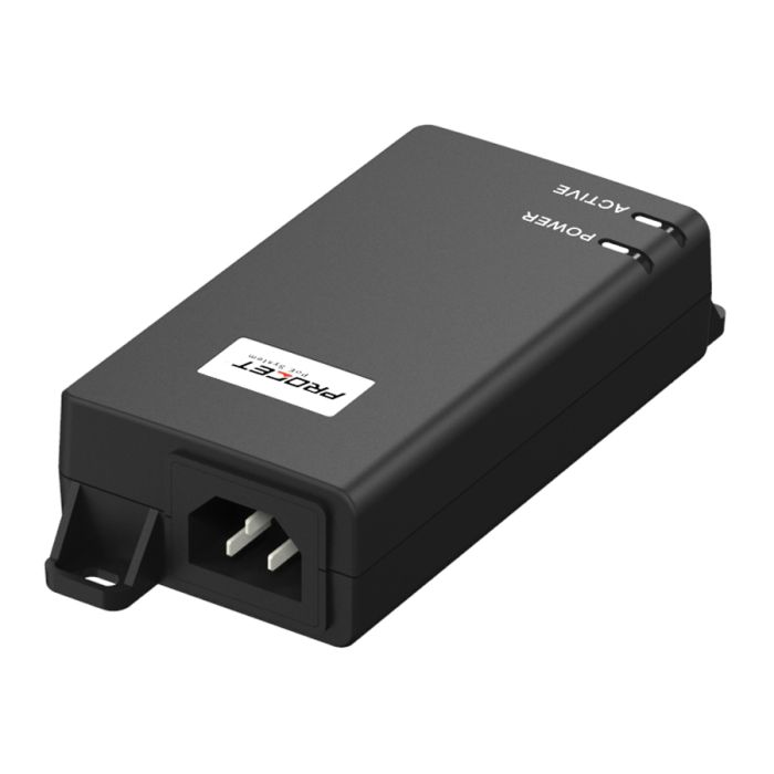 Procet Gigabit 55V 60W PoE Adapter with IEC Power Cable