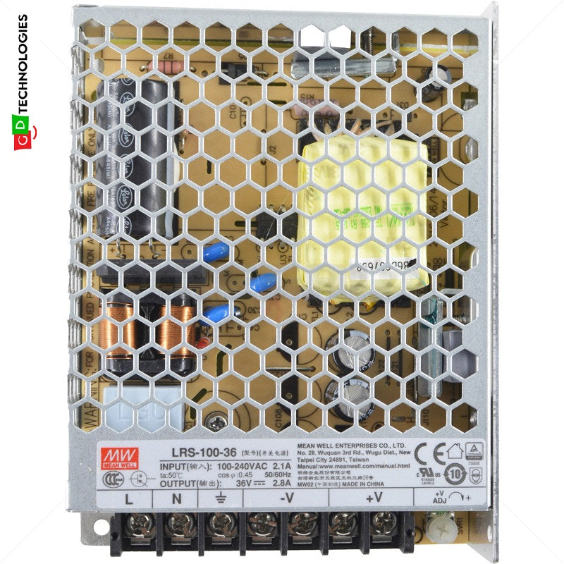 POWER SUPPLY 36VDC 2.8 AMP 100W