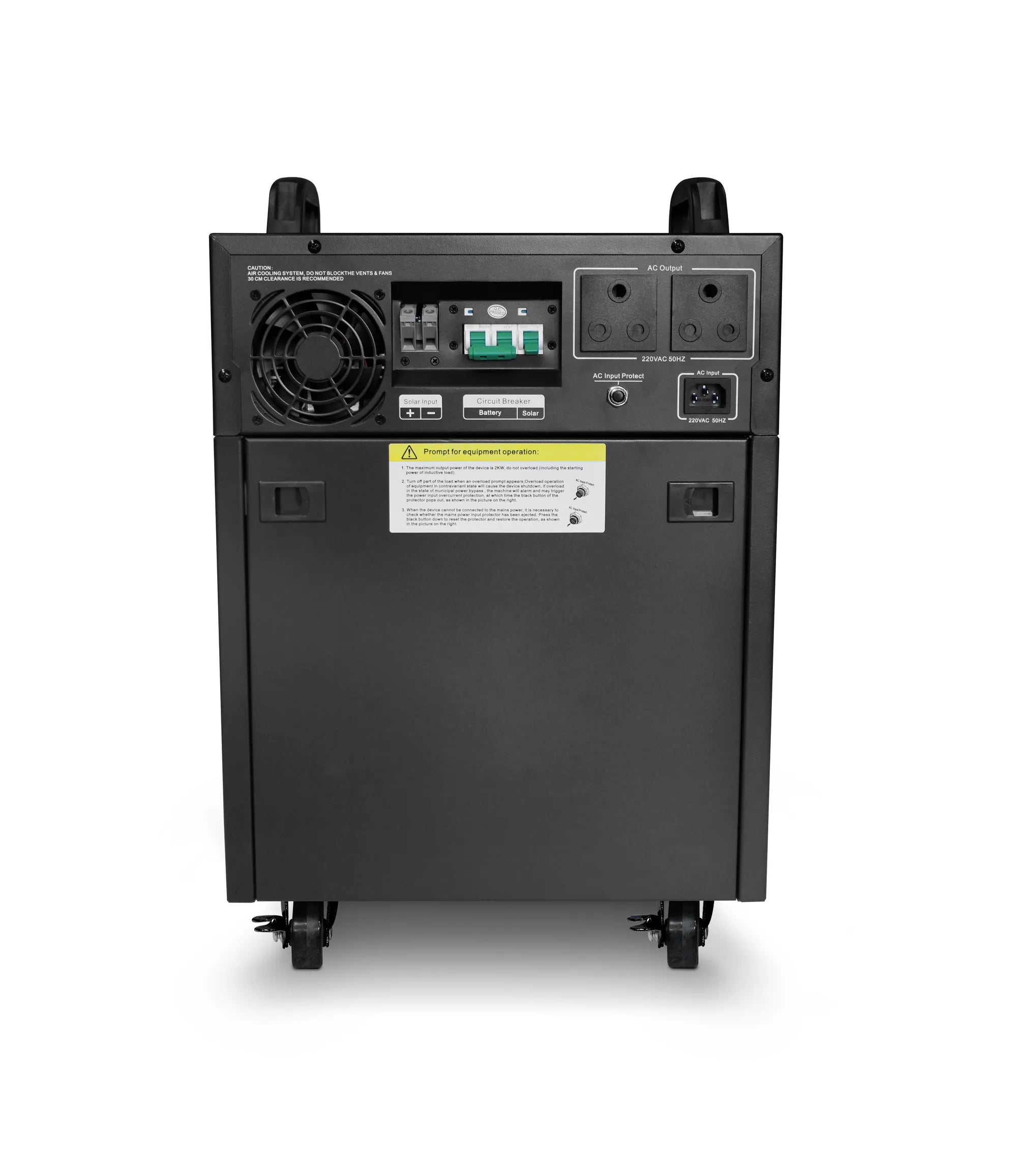 RCT 2KVA/2000W LINE INTERACTIVE UPS INVERTER TROLLEY WITH 2 X 100AH BATTERIES (Warranty Electronics- 1 year; Battery 6 Month) - image 3
