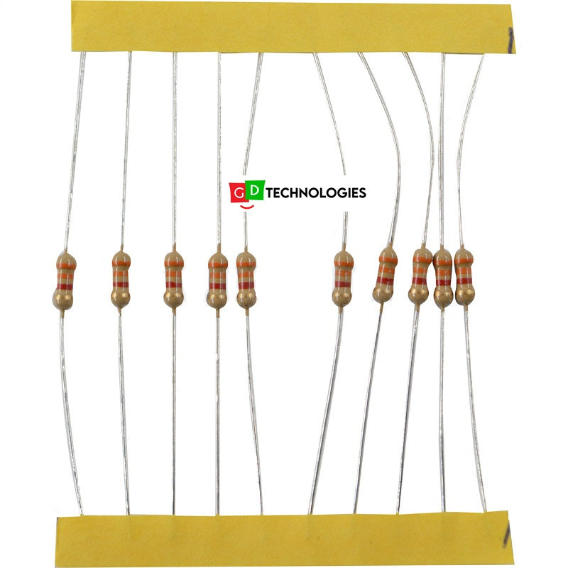 Resistor - 3K3 1/4W 5% / 10 (25 Pack)