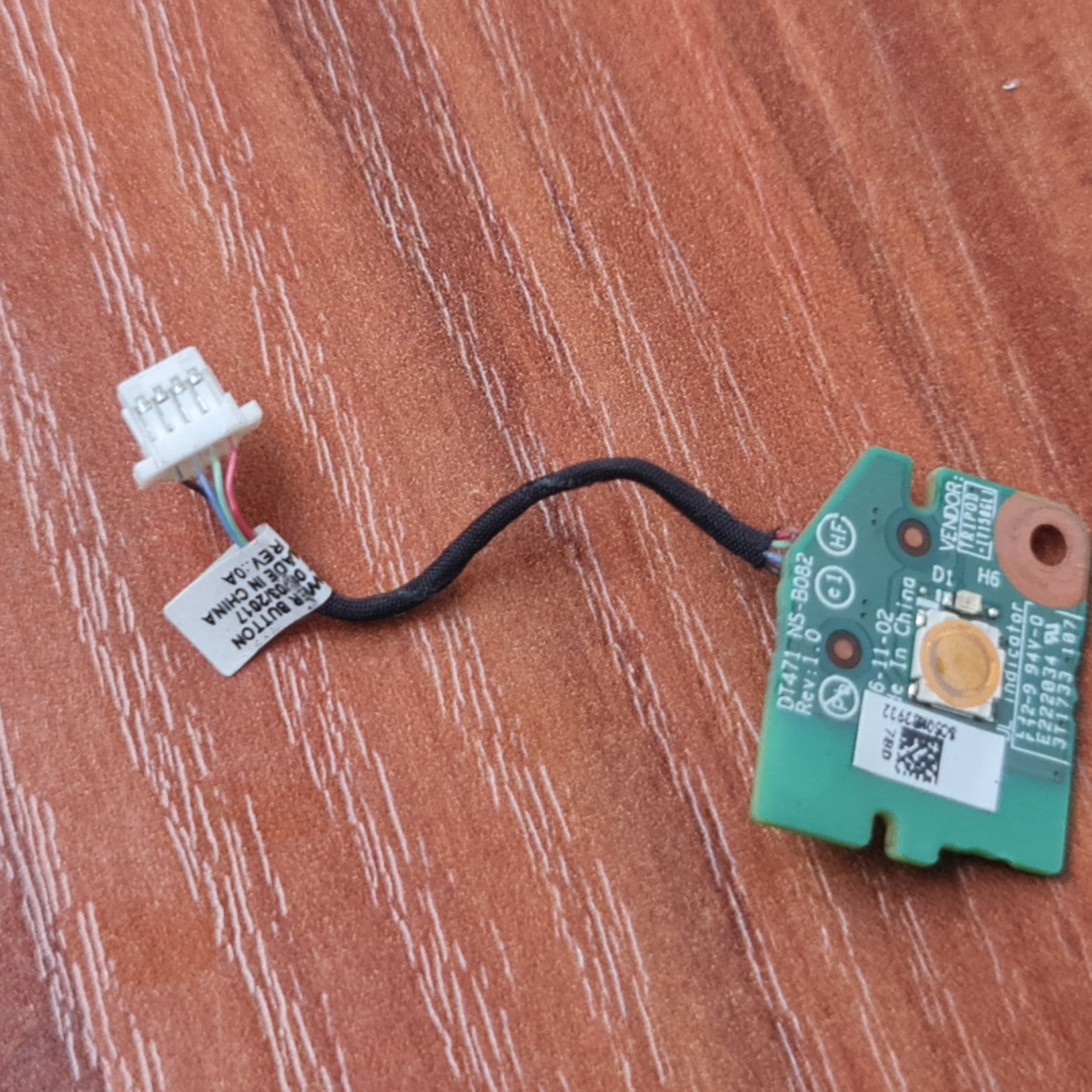 Lenovo ThinkPad T470s Power Button Board with Cable Used