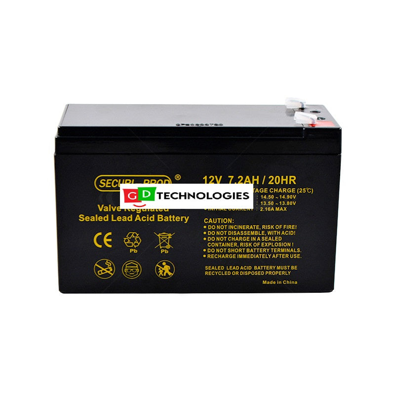 SECURI-PROD 12V  - 7.2AH SLA BATTERY