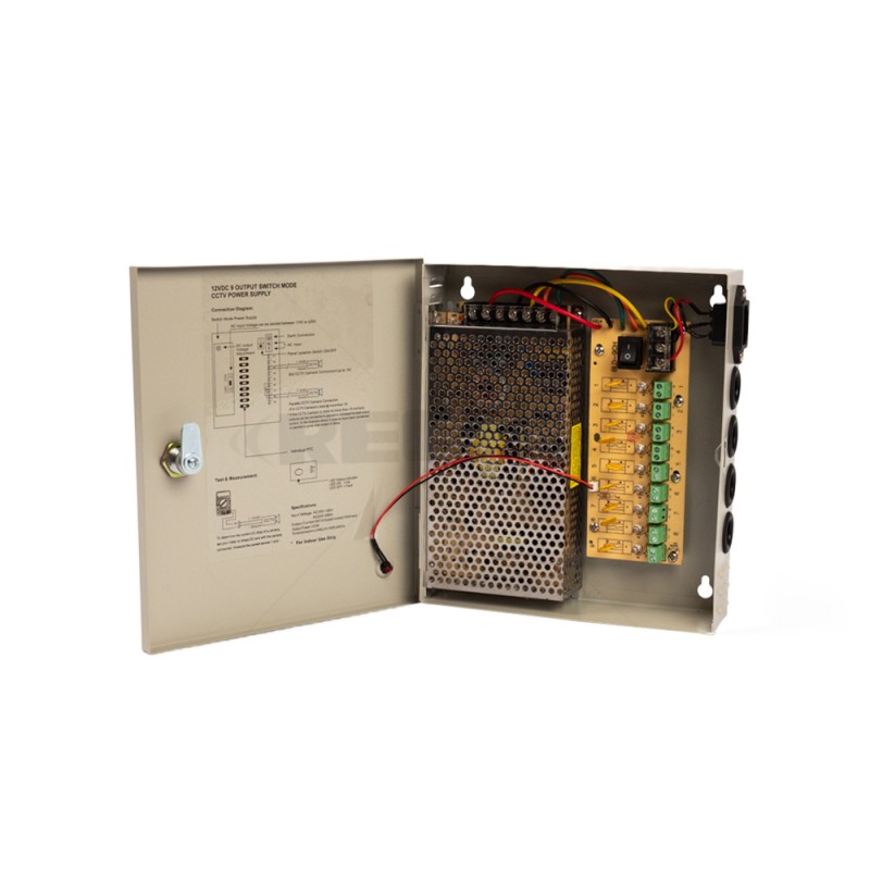 PSU CCTV 9way 10Amp Distribution Box