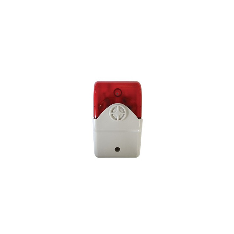 SP Alarm Siren & Strobe Red