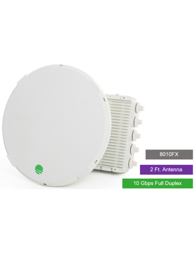 Siklu E-Band (80GHz) PTP link FDD 10Gbps, 2ft EXT Dual-Band Antenna w/5 GHz Failover Feed