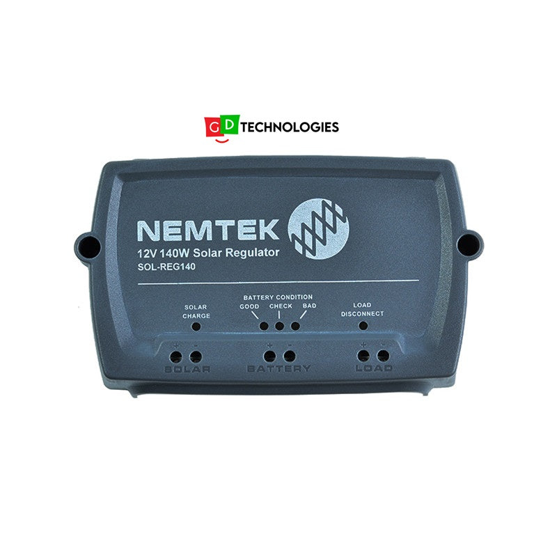 SOLAR REGULATOR - 12VDC 10AMP 140 WATT