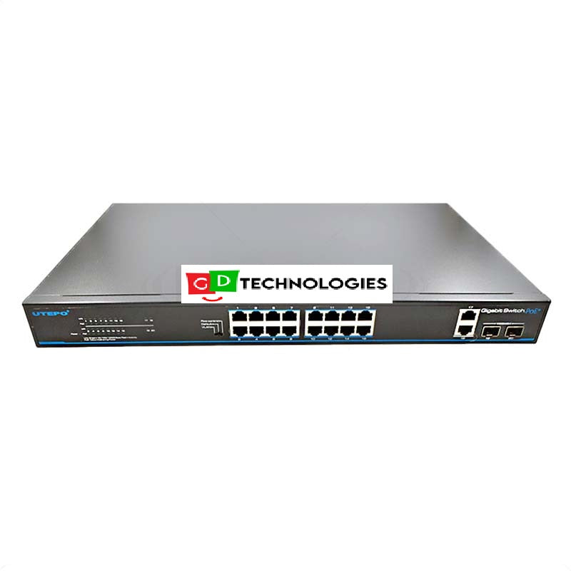 UTEPO 16 PORT GIGABIT POE + 2 GB TP + 2 GB SFP UPLINK SWITCH