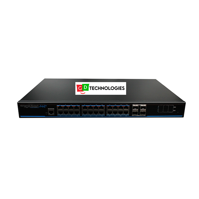 UTEPO 24 PORT GIGABIT MANAGED POE + 4 GB SFP UPLINK SWITCH