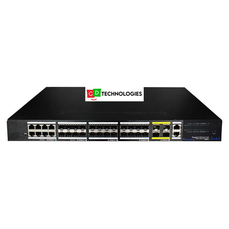 UTEPO 24 PORT SFP MANAGED + 8 SHARED GB TP + 4 GB/10GB UPLINK SWITCH