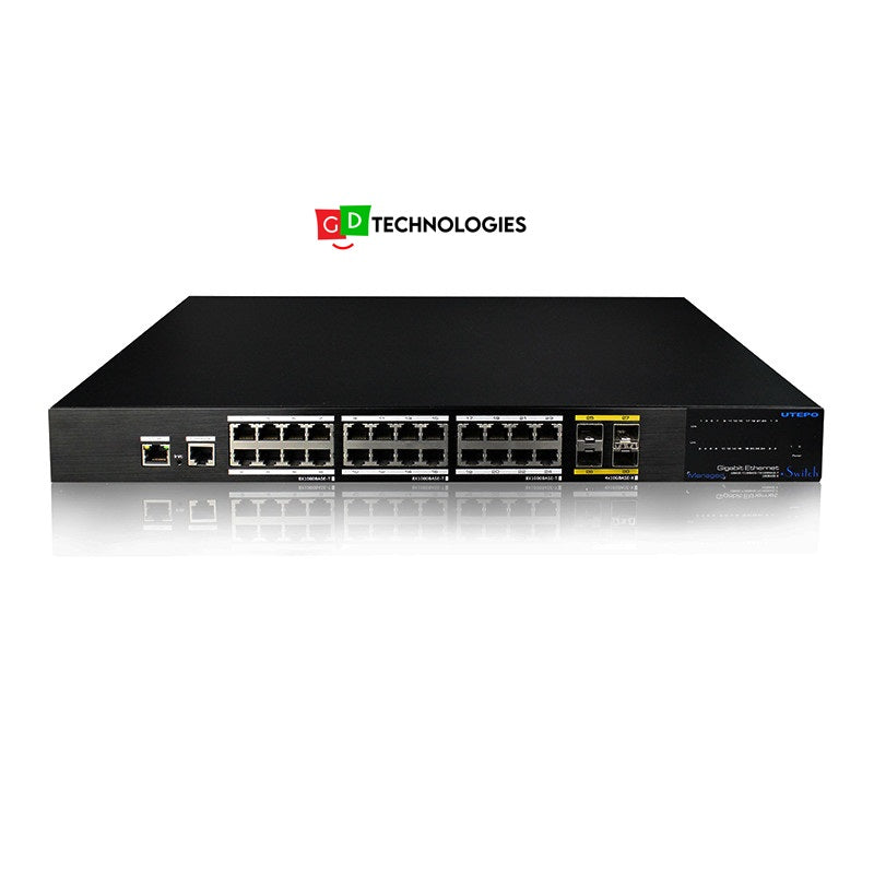 UTEPO 24 PORTS GIGABIT MANAGED + 4 GB/10GB UPLINK SWITCH
