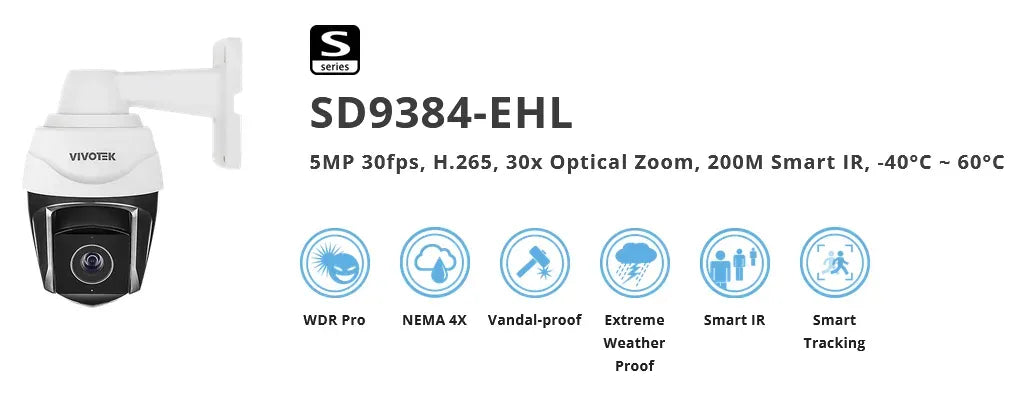 Outdoor Speed Dome; 5MP; 30x Optical Zoom; 200M IR; WDR PRO; 360° Continuous Pan; Human Only Tracking - image 2