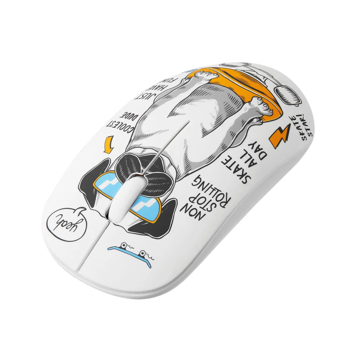 Volkano Tag Series 2.4G Wireless Optical Mouse with Nano USB and Type-C Receiver - Pug