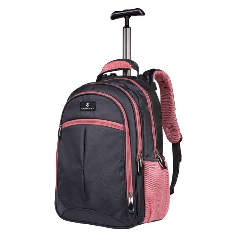 Volkano Orthopaedic Trolley Backpack 35l - Dark Grey/Pink
