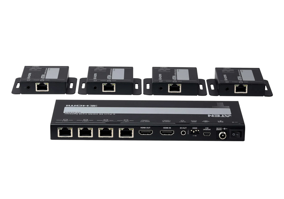 4-Port 4K HDMI Cat 6 Splitter with Receivers - 1 splitter and 4 receivers - image 2