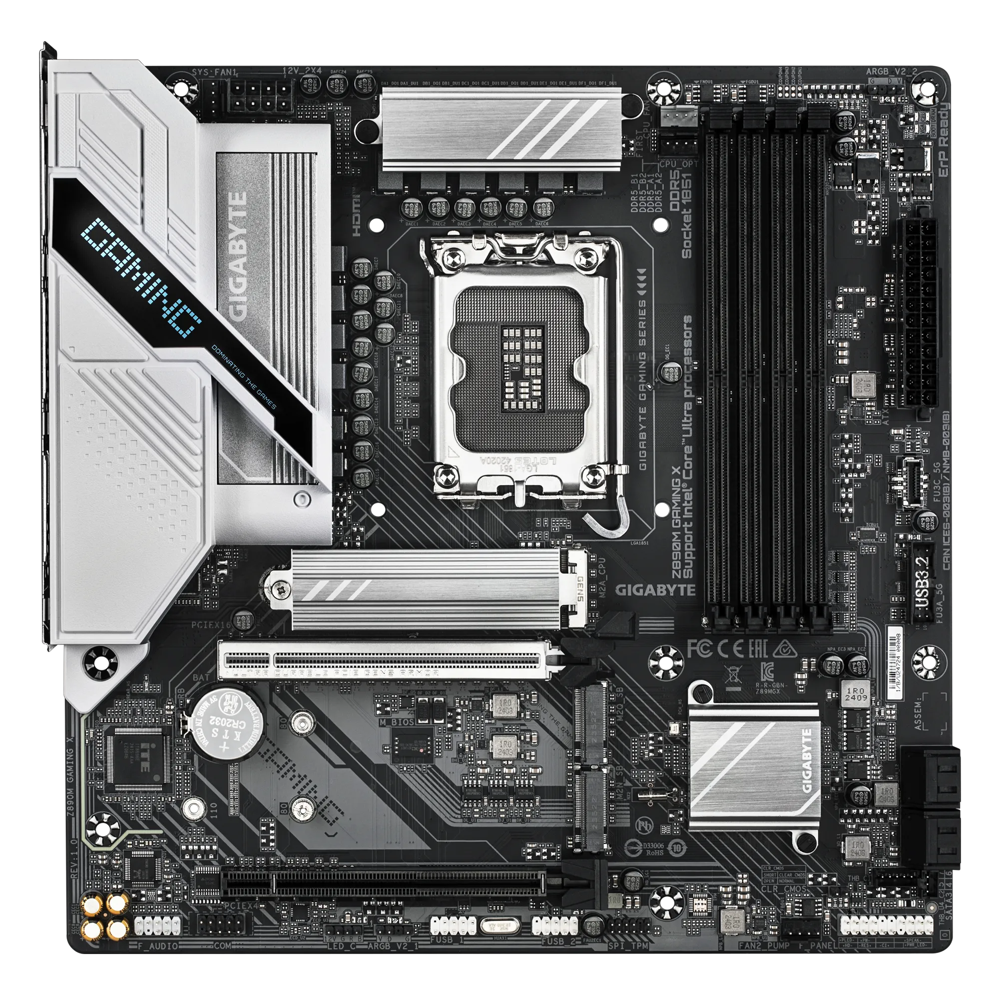 GIGABYTE Intel® Z890 Chipset for LGA 1851; 4x DDR5; 3x M2; HDMI/2x DP; mATX. - image 2