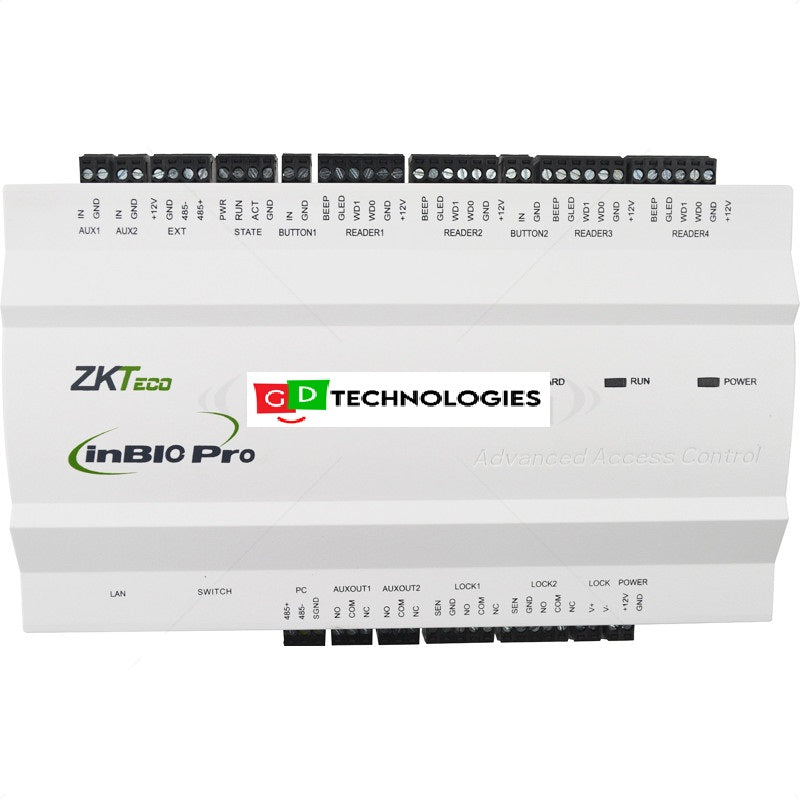 ZKTECO INBIO260PRO DOOR CONTROLLER - TWO DOOR - GREEN LABEL