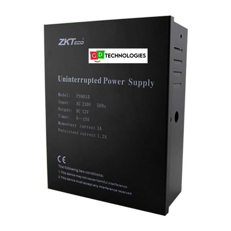 ZKTECO P1203-B2 POWER SUPPLY 220VAC 12VDC 3AMP