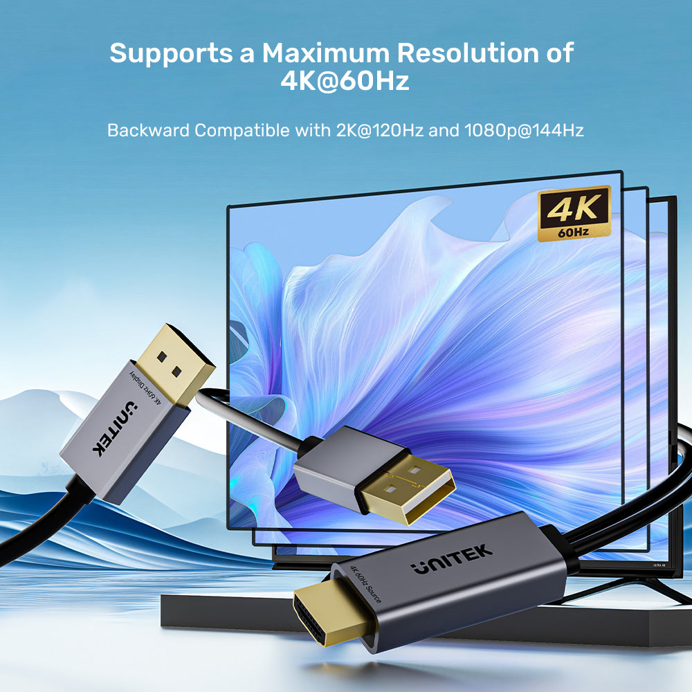 UNITEK 4K ACTIVE HDMI TO DP M UNDIRECT CAB(V1714A) - image 5