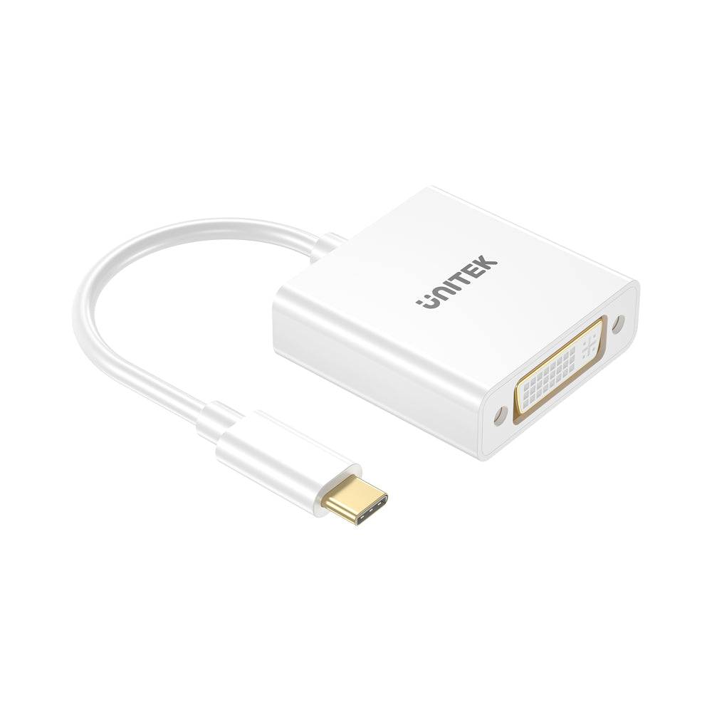 UNITEK V1429A 15CM USB TYPE-C TO DVI ADAPTER - WHITE - image 2