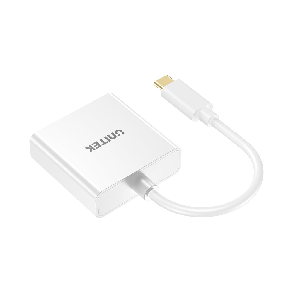 UNITEK V1429A 15CM USB TYPE-C TO DVI ADAPTER - WHITE - image 3