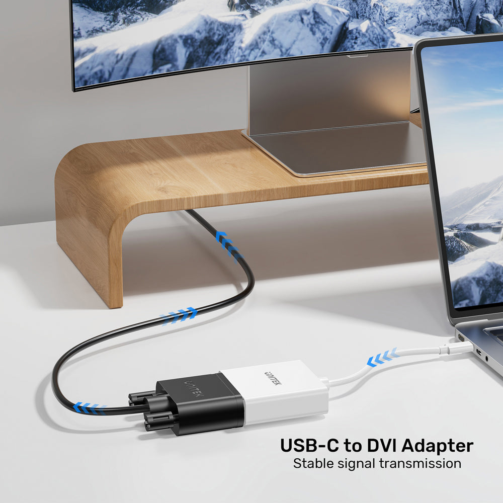 UNITEK V1429A 15CM USB TYPE-C TO DVI ADAPTER - WHITE - image 7