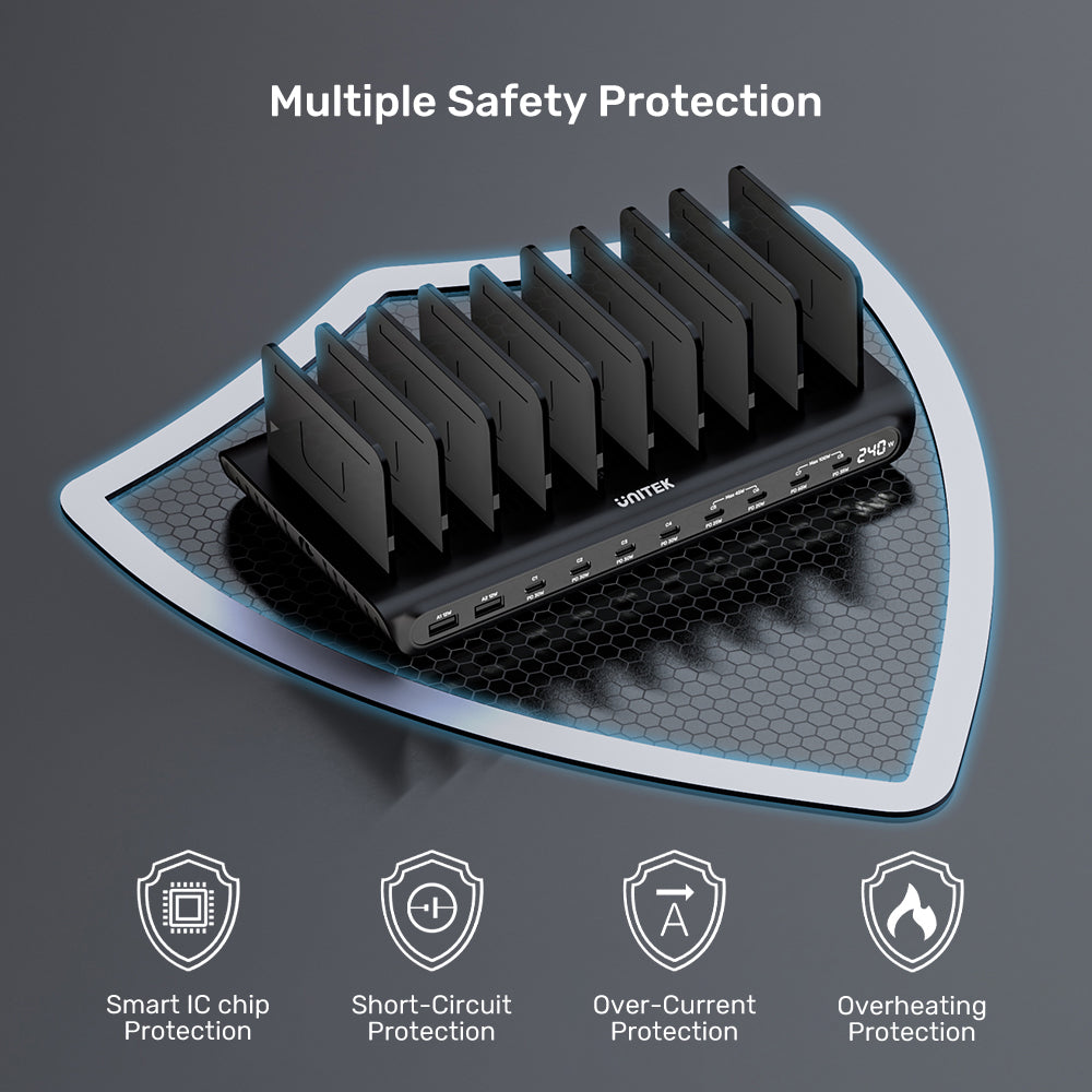 UNITEK 10-PORT USB STATION 8USB-C & 2USB-A (P1230C - image 11