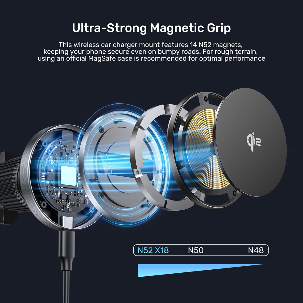UNITEK QI2 MAGNETIC W/LESS CAR CHARGER (P1404A) - image 7
