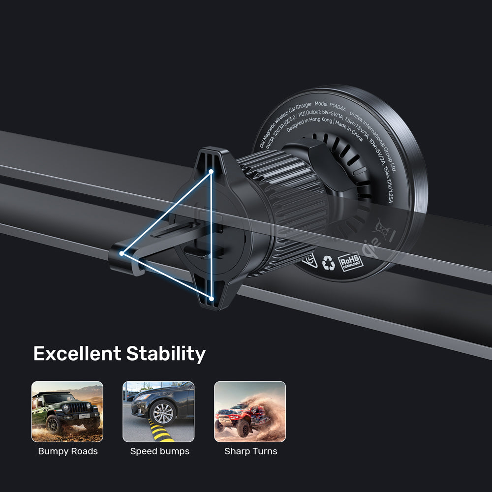 UNITEK QI2 MAGNETIC W/LESS CAR CHARGER (P1404A) - image 9