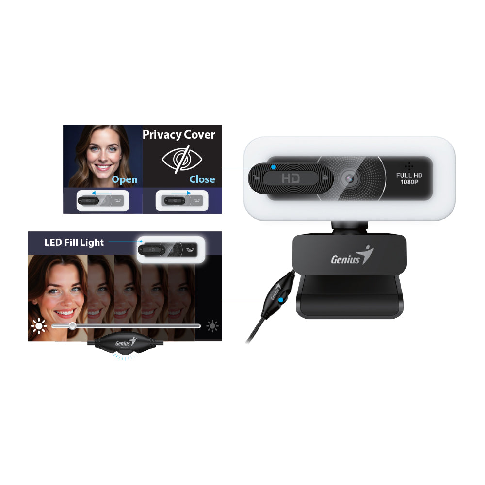GENIUS USB-A&C FACECAM LIGHT 1080P LED - image 11