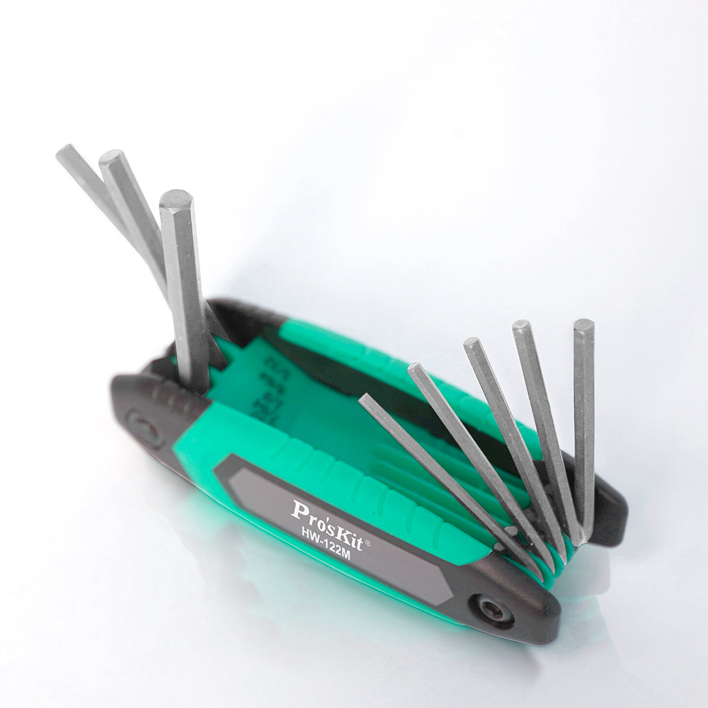 PROSKIT HW-122M FOLDING 8-PIECE METRIC HEX-KEY SET - image 3