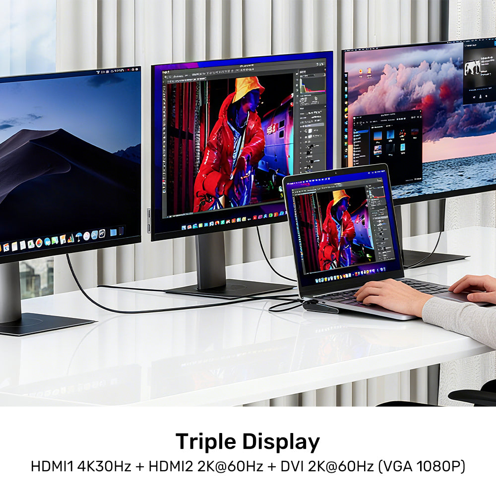 UNITEK USB-C 4K DS/TRIPLE DISPLAY&5GBPS(D1147AGY01 - image 7
