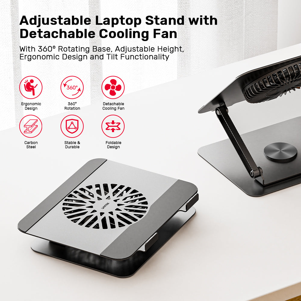 UNITEK OT1098A ADJUSTABLE LAPTOP STAND WITH DETACHABLE COOLING FAN - image 7