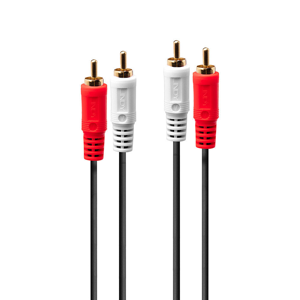 LINDY 5M 2X RCA MALE TO 2X RCA MALE CABLE (35663)