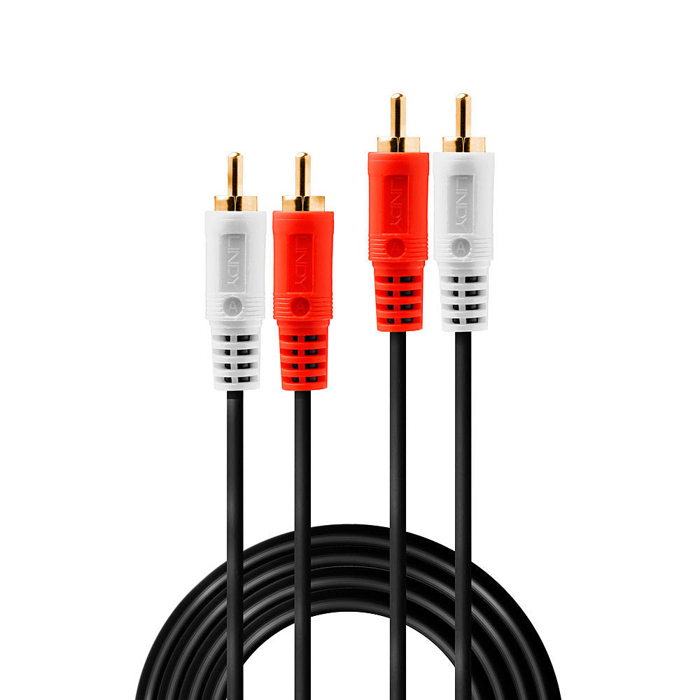 LINDY 5M 2X RCA MALE TO 2X RCA MALE CABLE (35663) - image 2